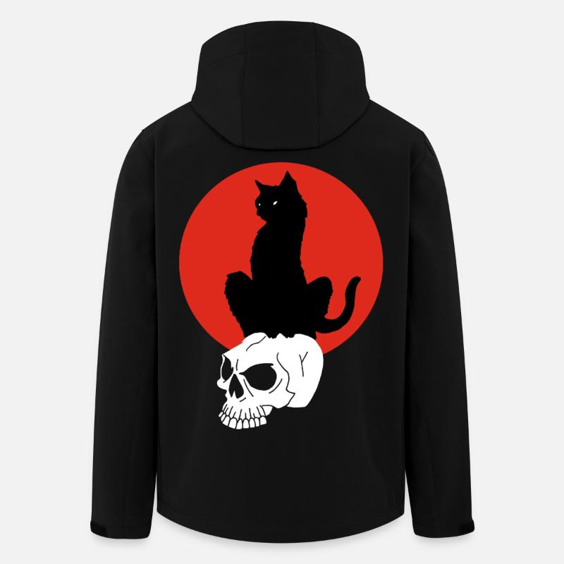 Black Cat and Red Sun - Men’s Recycled Softshell Jacket by Stanley/Stella - black