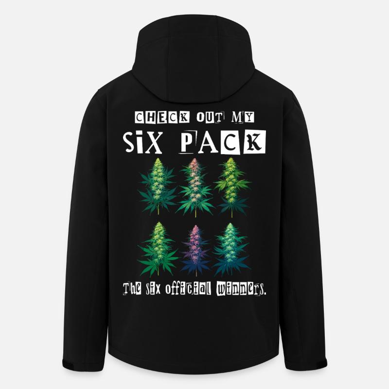 Cannabis Six Pack - Recycelte Männer Softshell-Jacke Discoverer von Stanley/Stella - Schwarz