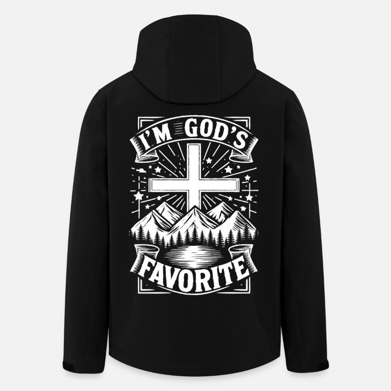 I'm God's favorite - Men’s Recycled Softshell Jacket by Stanley/Stella - black