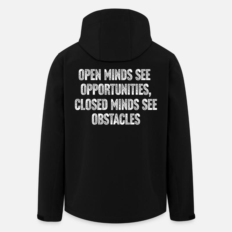 Open Minds Inspire Opportunities - Men’s Recycled Softshell Jacket by Stanley/Stella - black