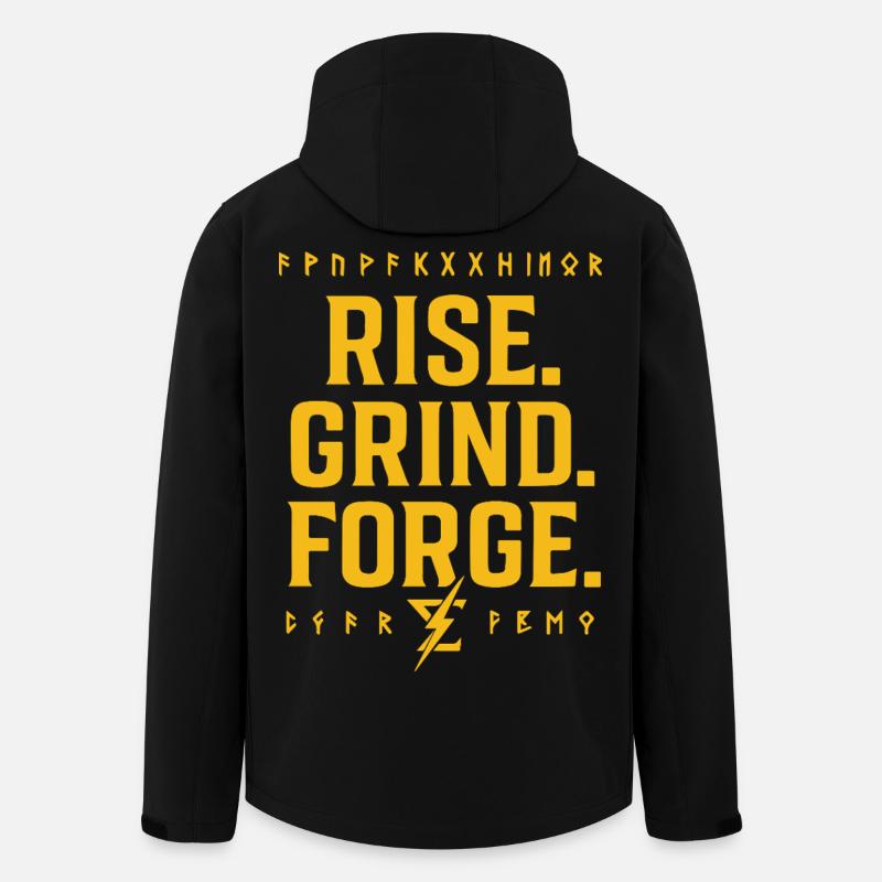 Rise Grind Forge – Motivation Tee - Men’s Recycled Softshell Jacket by Stanley/Stella - black