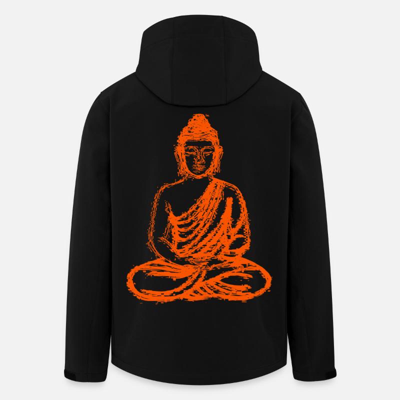 Buddha – Neon Glitch Spiritual Art - Recycelte Männer Softshell-Jacke von Stanley/Stella - Schwarz