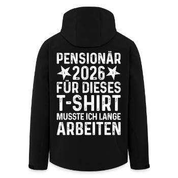 Retraité 2026 - Rente Retraite Retraite - Veste softshell homme en polyester recyclé Stanley/Stella - noir - Dos - AI Model Male 185 light (185cm)