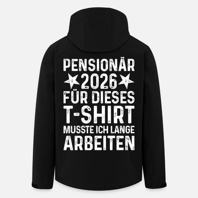 Retraité 2026 - Rente Retraite Retraite - Veste softshell homme en polyester recyclé Stanley/Stella - noir
