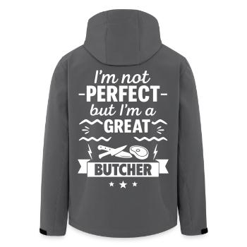  I'm Not Perfect But I'm a Great Butcher - Veste softshell homme en polyester recyclé Stanley/Stella - noir - Dos - AI Model Male 185 light (185cm)