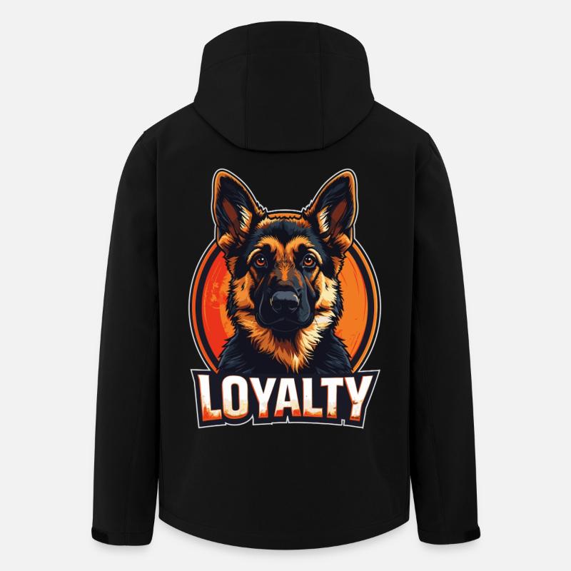 Loyauté – German Shepherd Design - Veste softshell homme en polyester recyclé Stanley/Stella - noir