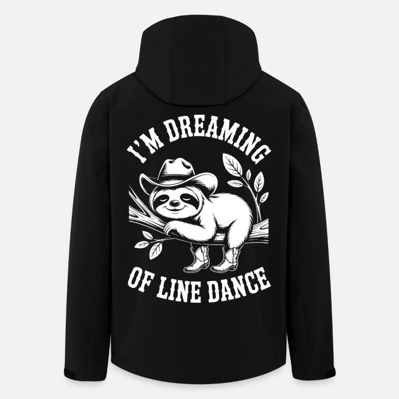 Dreaming Sloth Line Dance - Men’s Recycled Softshell Jacket by Stanley/Stella - black
