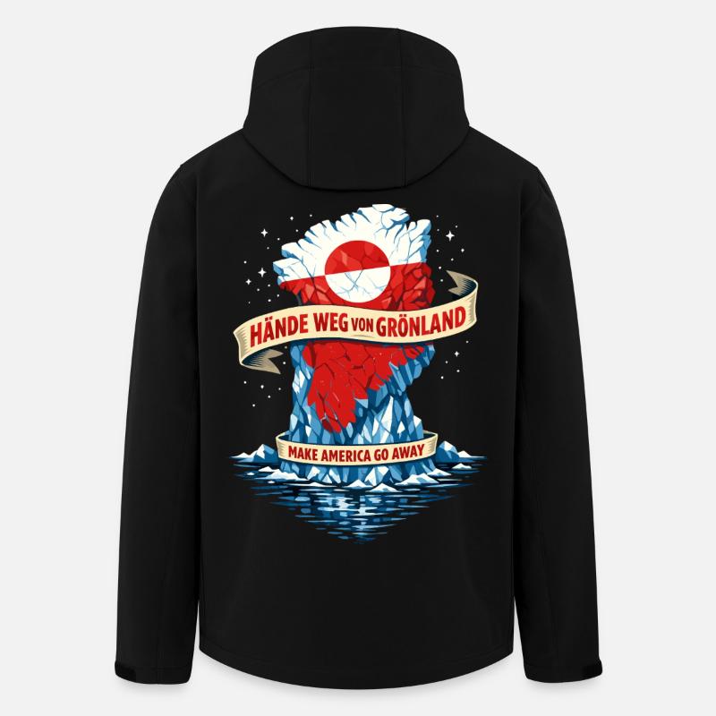 Völkerrecht Grönland Hände Weg Geschenk - Recycelte Männer Softshell-Jacke von Stanley/Stella - Schwarz