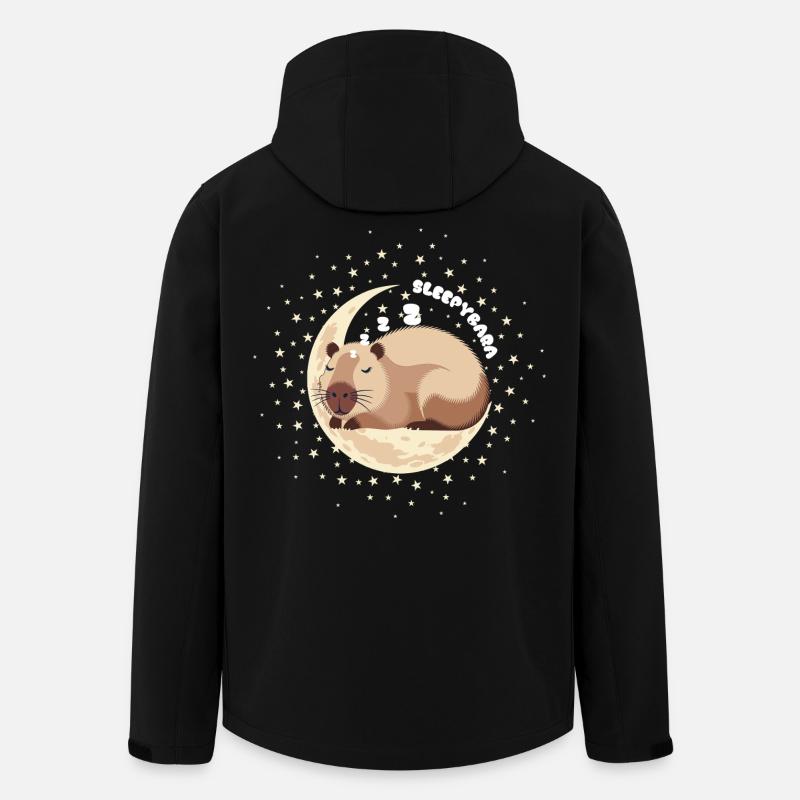 Sleepybara Pjyama Capybara pyjama top - Men’s Recycled Softshell Jacket by Stanley/Stella - black