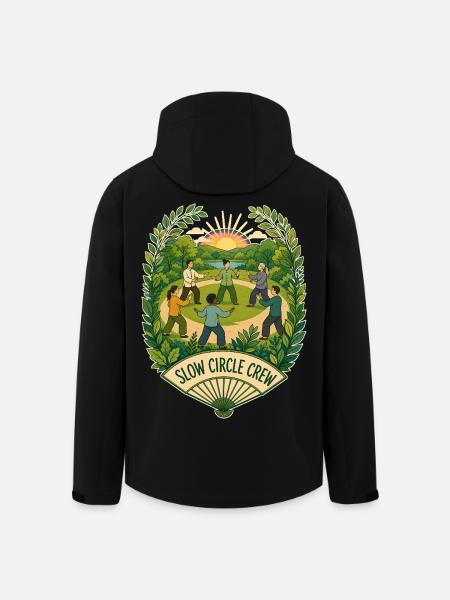 SLOW CIRCLE CREW Clouds - Men’s Recycled Softshell Jacket by Stanley/Stella - black