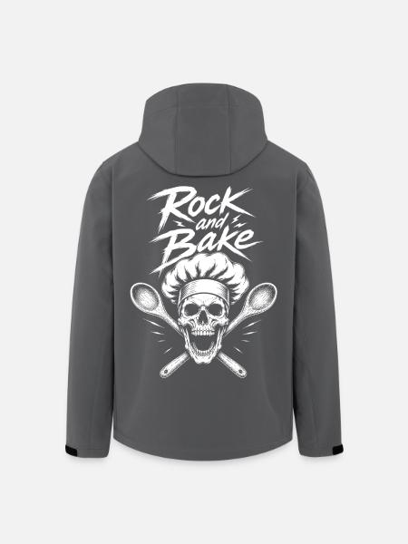 Rock and Bake Skull Motif - Men’s Recycled Softshell Jacket by Stanley/Stella - black
