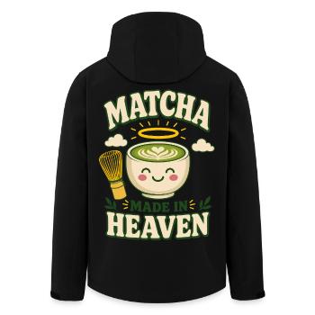 Matcha Made in Heaven - Men’s Recycled Softshell Jacket by Stanley/Stella - black - Back - AI Model Male 185 light (185cm)