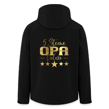 5 Sterne OPA Deluxe - Recycelte Männer Softshell-Jacke von Stanley/Stella - Schwarz - Hinten - AI Model Male 185 light (185cm)