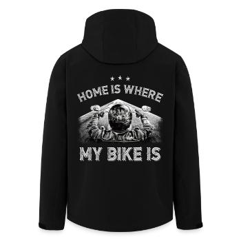 Home is Where My Bike Is - Cooles Biker Shirt - Recycelte Männer Softshell-Jacke von Stanley/Stella - Schwarz - Hinten - AI Model Male 185 light (185cm)