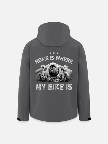 Home is Where My Bike Is - Cooles Biker Shirt - Recycelte Männer Softshell-Jacke von Stanley/Stella - Schwarz