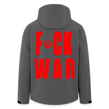 Fuck war - Recycelte Männer Softshell-Jacke von Stanley/Stella - Schwarz - Hinten - AI Model Male 185 light (185cm)