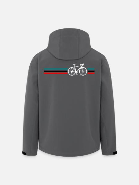 Rennrad Radsport Retro - Recycelte Männer Softshell-Jacke von Stanley/Stella - Schwarz