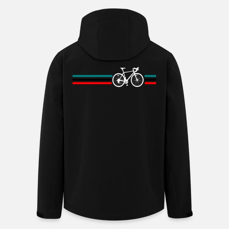 Rennrad Radsport Retro - Recycelte Männer Softshell-Jacke von Stanley/Stella - Schwarz