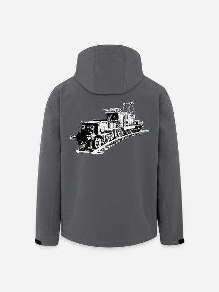 Lokomotive "Krokodil" - Recycelte Männer Softshell-Jacke von Stanley/Stella - Schwarz