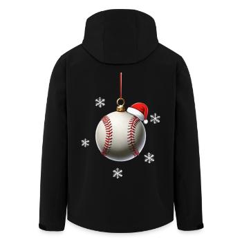 FROHE WEIHNACHTEN BASEBALL - Recycelte Männer Softshell-Jacke von Stanley/Stella - Schwarz - Hinten - AI Model Male 185 light (185cm)