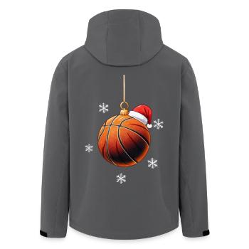 JOYEUX NOËL BASKET-BALL - Veste softshell homme en polyester recyclé Stanley/Stella - charbon - Dos - AI Model Male 185 light (185cm)