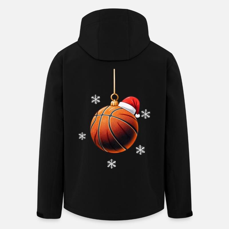 MERRY CHRISTMAS BASKETBALL - Men’s Recycled Softshell Jacket by Stanley/Stella - black
