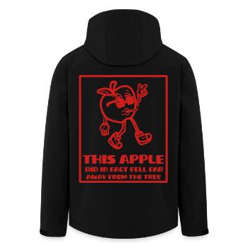 The apple of success - Men’s Recycled Softshell Jacket by Stanley/Stella - black - Back - AI Model Male 185 light (185cm)