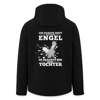 Tochter Engel - Recycelte Männer Softshell-Jacke von Stanley/Stella - Schwarz - Hinten - AI Model Male 185 light (185cm)