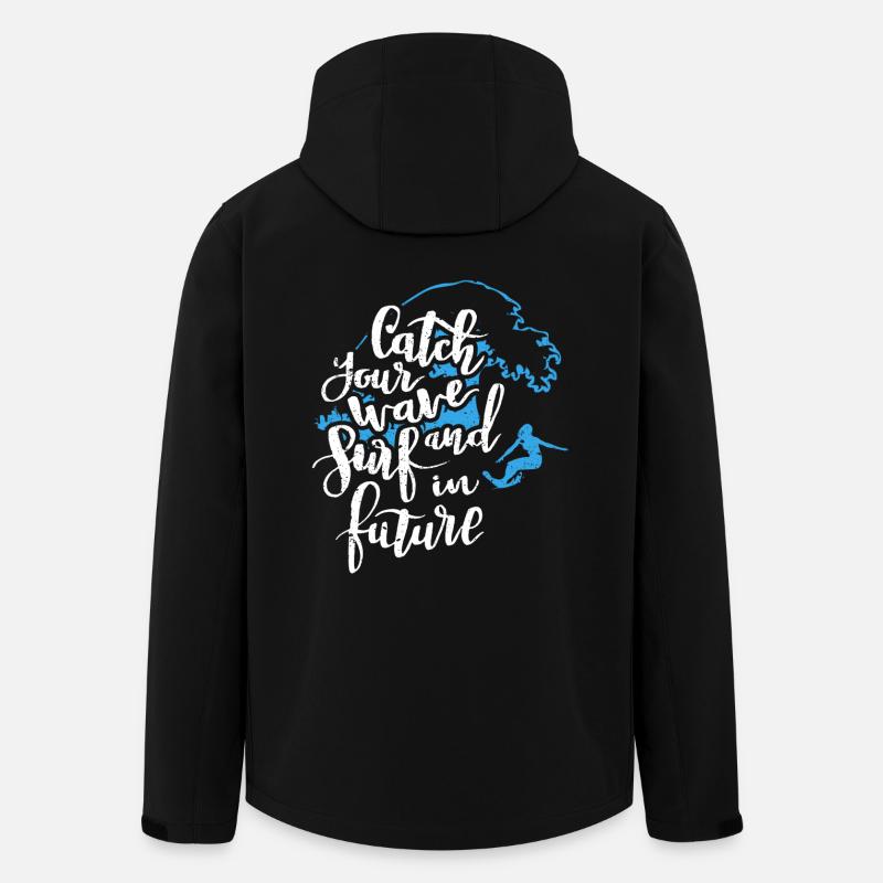 Surfe in die Zukunft - Recycelte Männer Softshell-Jacke von Stanley/Stella - Schwarz