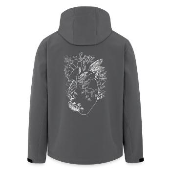 natur herz w - Recycelte Männer Softshell-Jacke von Stanley/Stella - Schwarz - Hinten - AI Model Male 185 light (185cm)