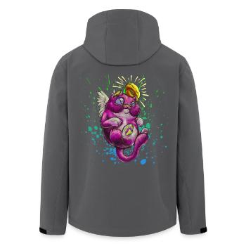 Saint chat - Veste softshell homme en polyester recyclé Stanley/Stella - noir - Dos - AI Model Male 185 light (185cm)