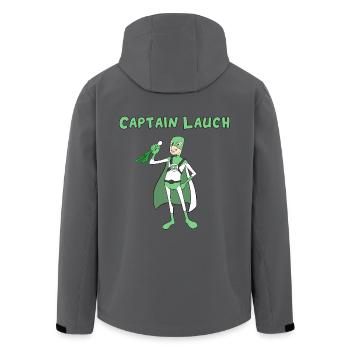 Captain Lauch - Recycelte Männer Softshell-Jacke von Stanley/Stella - Schwarz - Hinten - AI Model Male 185 light (185cm)