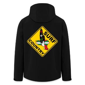 Surfen Euskadi Land - Recycelte Männer Softshell-Jacke von Stanley/Stella - Schwarz - Hinten - AI Model Male 185 light (185cm)