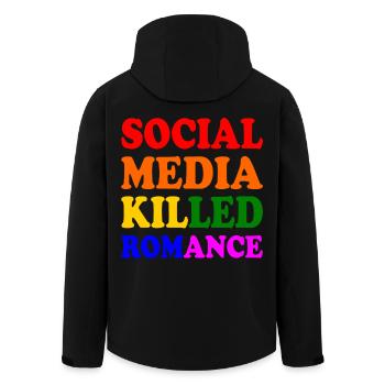 social media killed romance - Recycelte Männer Softshell-Jacke von Stanley/Stella - Schwarz - Hinten - AI Model Male 185 light (185cm)