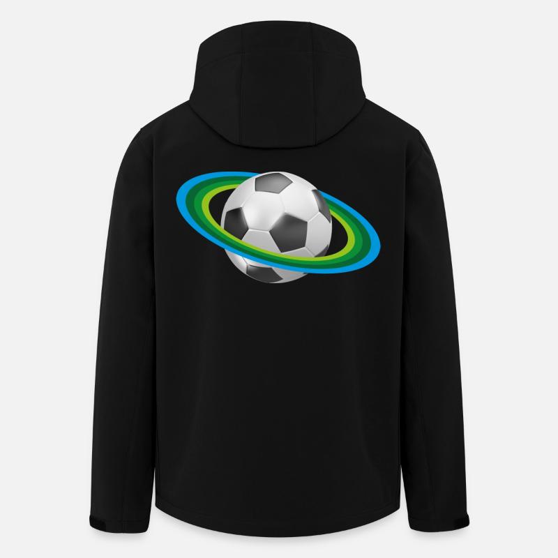 Fußball Ringe, Soccer, - Recycelte Männer Softshell-Jacke von Stanley/Stella - Schwarz