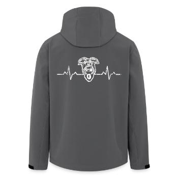 Un coeur pour chien Schnauzer - Veste softshell homme en polyester recyclé Stanley/Stella - noir - Dos - AI Model Male 185 light (185cm)