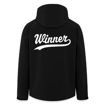 Winner - Men’s Recycled Softshell Jacket by Stanley/Stella - black - Back - AI Model Male 185 light (185cm)