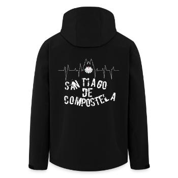 Saint-Jacques-de-Compostelle Cathédrale du Chemin de Saint-Jacques - Veste softshell homme en polyester recyclé Stanley/Stella - noir - Dos - AI Model Male 185 light (185cm)