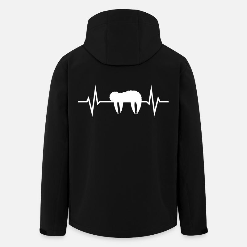 Faultier Herzschlag - Recycelte Männer Softshell-Jacke von Stanley/Stella - Schwarz