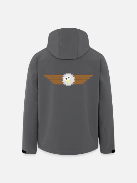 Vogel Flugabzeichen - Recycelte Männer Softshell-Jacke von Stanley/Stella - Schwarz