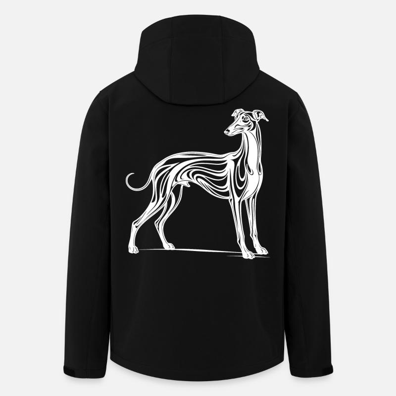 Windhund Greyhound - Recycelte Männer Softshell-Jacke von Stanley/Stella - Schwarz