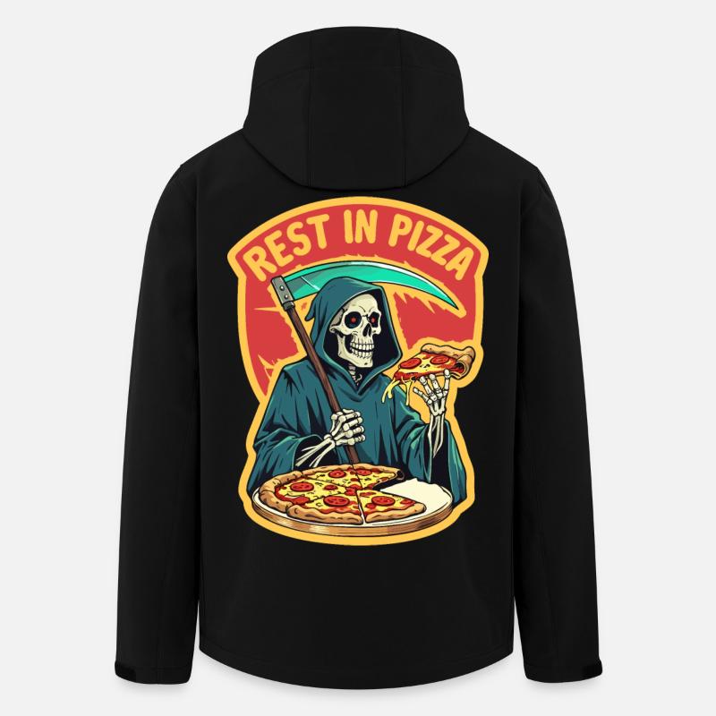 Repos dans la pizza - Veste softshell homme en polyester recyclé Stanley/Stella - noir