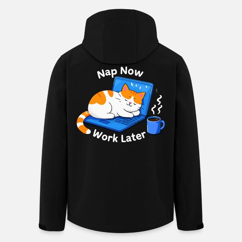 Nickerchen Jetzt später arbeiten - Recycelte Männer Softshell-Jacke von Stanley/Stella - Schwarz