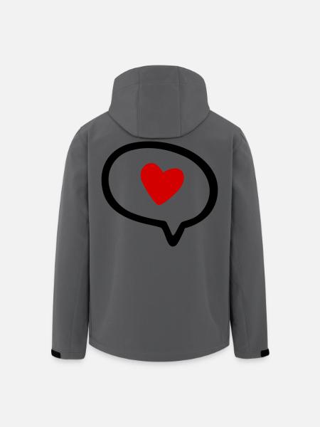Speech bubble with heart - Men’s Recycled Softshell Jacket by Stanley/Stella - black