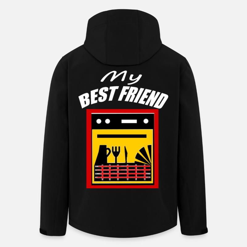 Friend/Best Friend/Freund/Geschirrspüler - Recycelte Männer Softshell-Jacke von Stanley/Stella - Schwarz