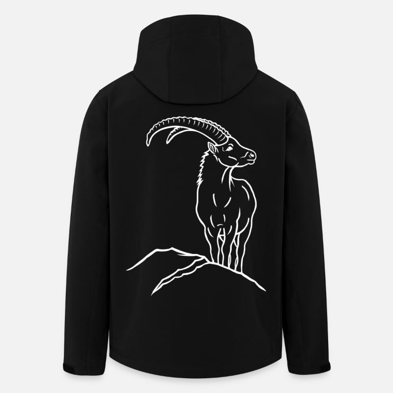 Steinbock - Recycelte Männer Softshell-Jacke von Stanley/Stella - Schwarz