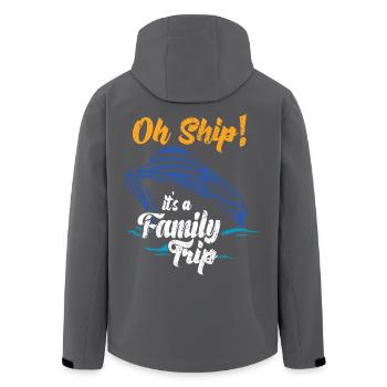 cruise Time Oh Ship It s A Family Trip ship gift - Men’s Recycled Softshell Jacket by Stanley/Stella - black - Back - AI Model Male 185 light (185cm)