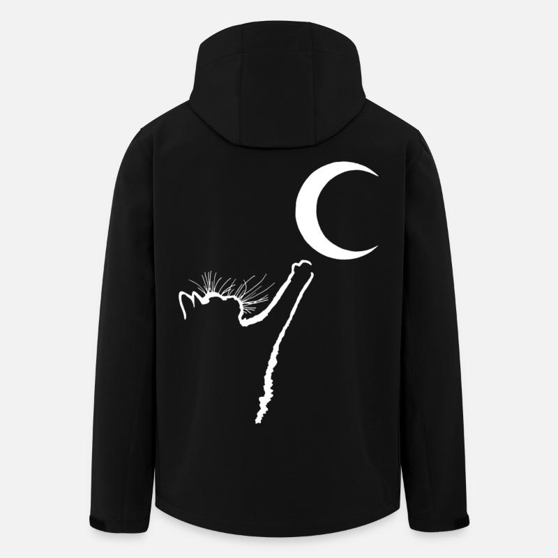 Le chat et la lune - Veste softshell homme en polyester recyclé Stanley/Stella - noir