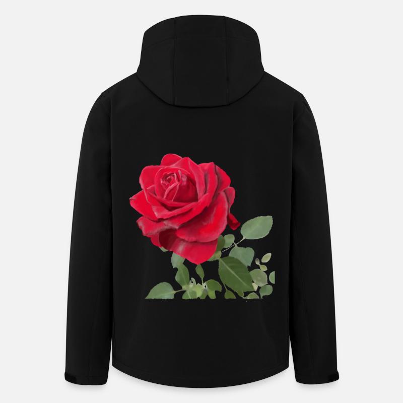 Red rose - Men’s Recycled Softshell Jacket by Stanley/Stella - black