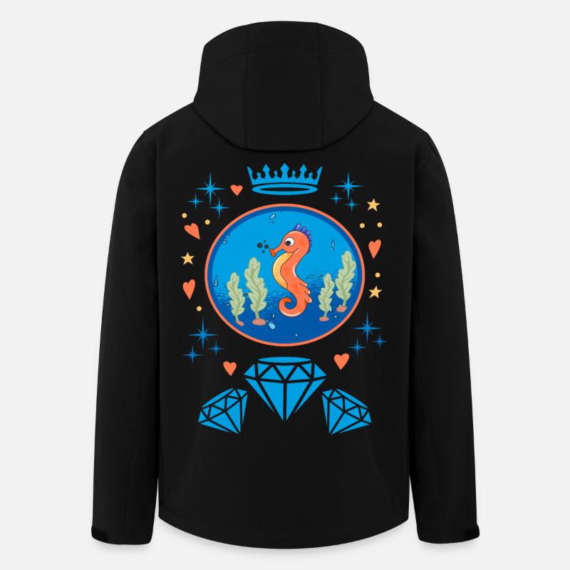 Diamanten Seepferd Abzeichen - Recycelte Männer Softshell-Jacke von Stanley/Stella - Schwarz